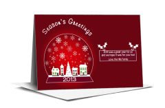 Christmas Good Tidings Winter Village Snow Globe Cards 7.875
